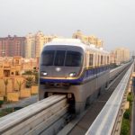 قطار نخلة الجميرا الذاتي القيادة العلوي بالعجلات المطاطية