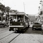 ترام بيروت أمام محلات البحصلي في ساحة الشهداء 1941
