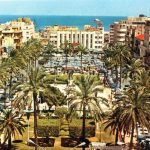زحمة السيارات في ساحة الشهداء في ابداية الستينات أو قبلها
